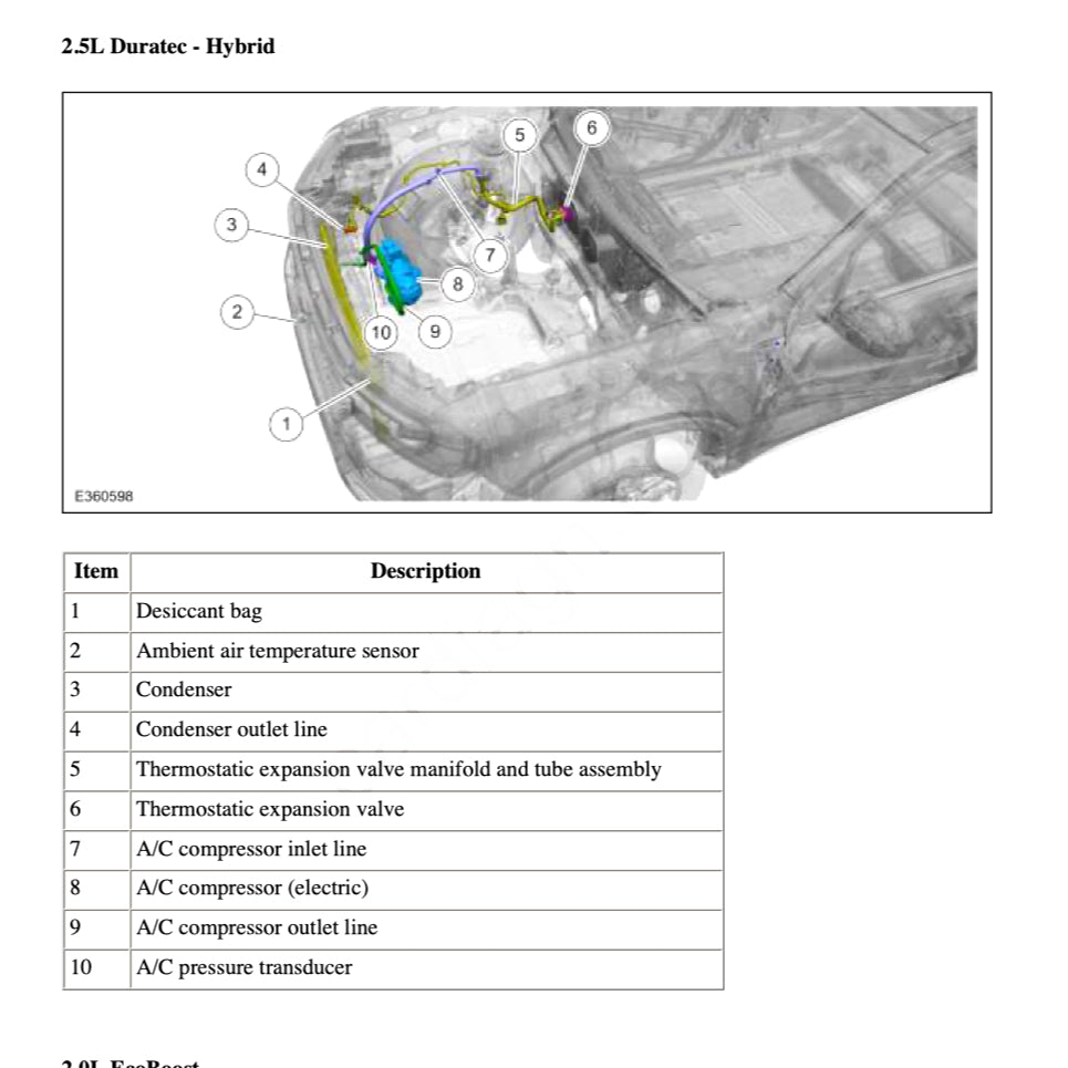 FORD MAVERICK XLT HYBRID P758 (2021+) SERVICE WORKSHOP MANUAL