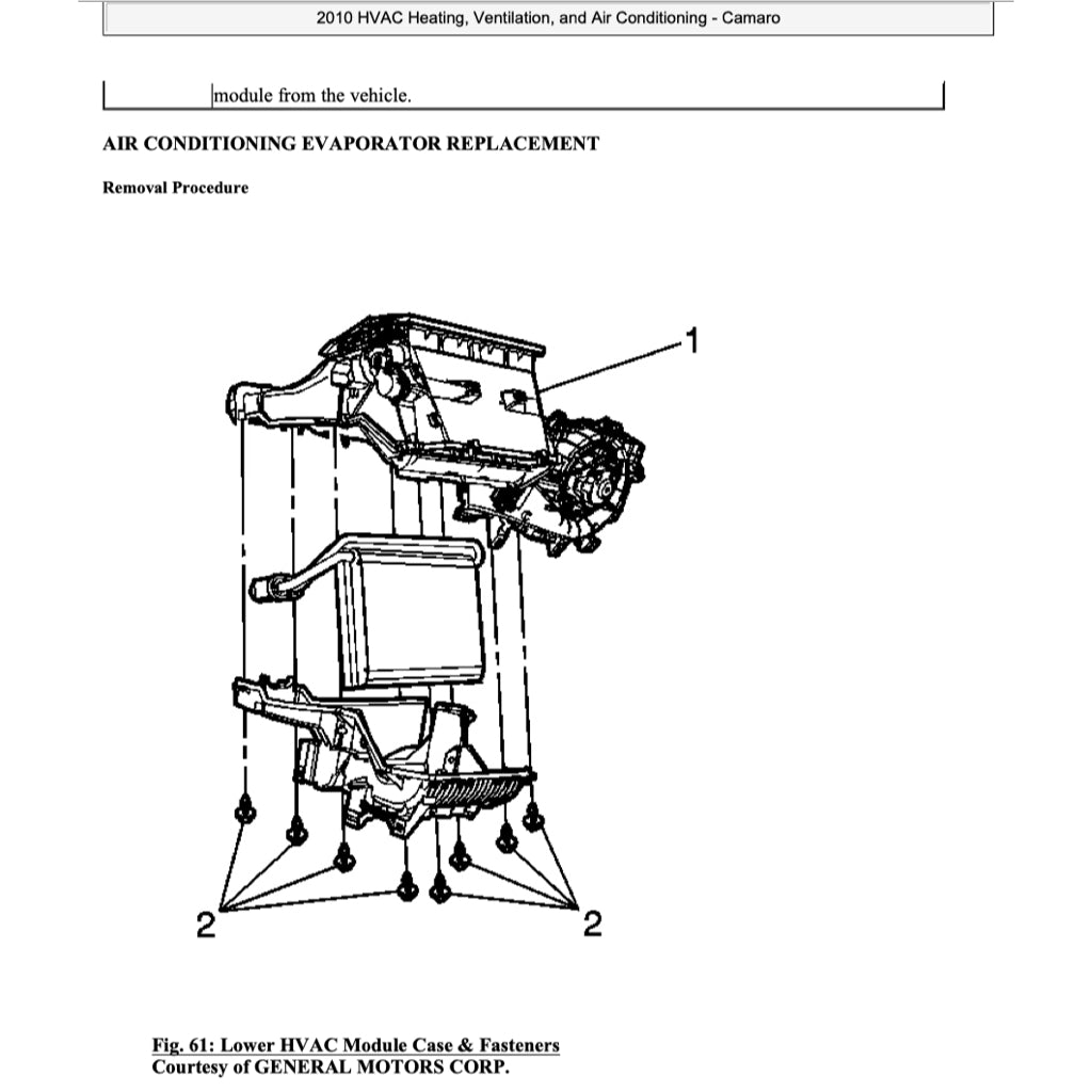 CHEVROLET CAMARO (2010-2015) SERVICE WORKSHOP MANUAL