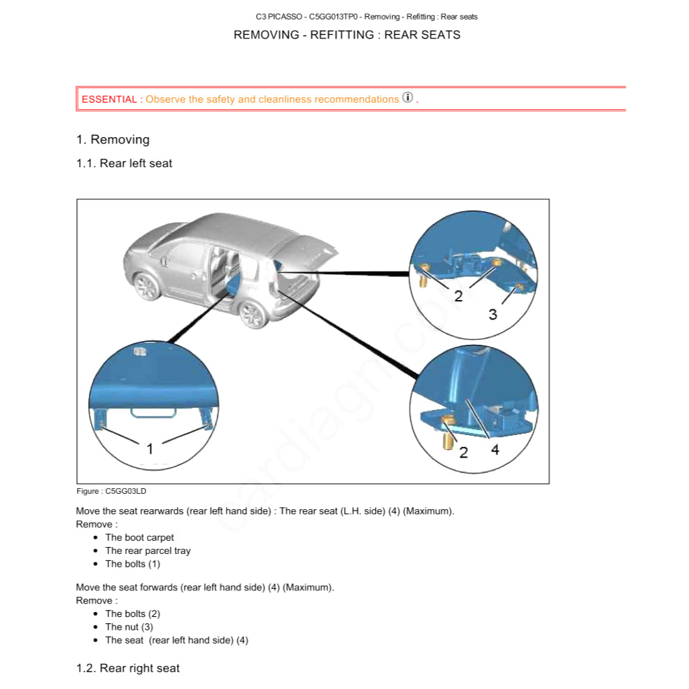 CITROEN C3 PICASSO (2008-2017) SERVICE WORKSHOP MANUAL