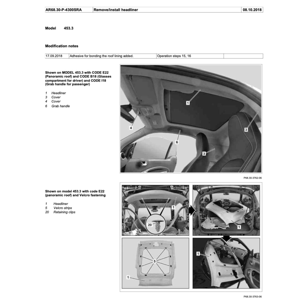 SMART FOR TWO W453 (2014-2020) SERVICE WORKSHOP MANUAL