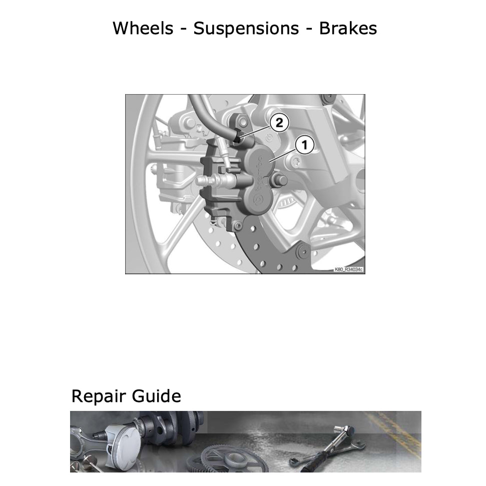 BMW F750GS K80 (2018-2023) SERVICE WORKSHOP MANUAL + RIDER'S MANUAL
