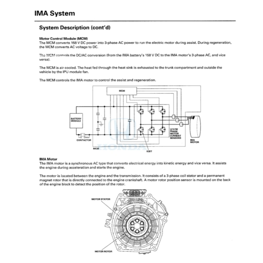 HONDA CIVIC 8 HYBRID FA3 (2006-2011) SERVICE WORKSHOP MANUAL