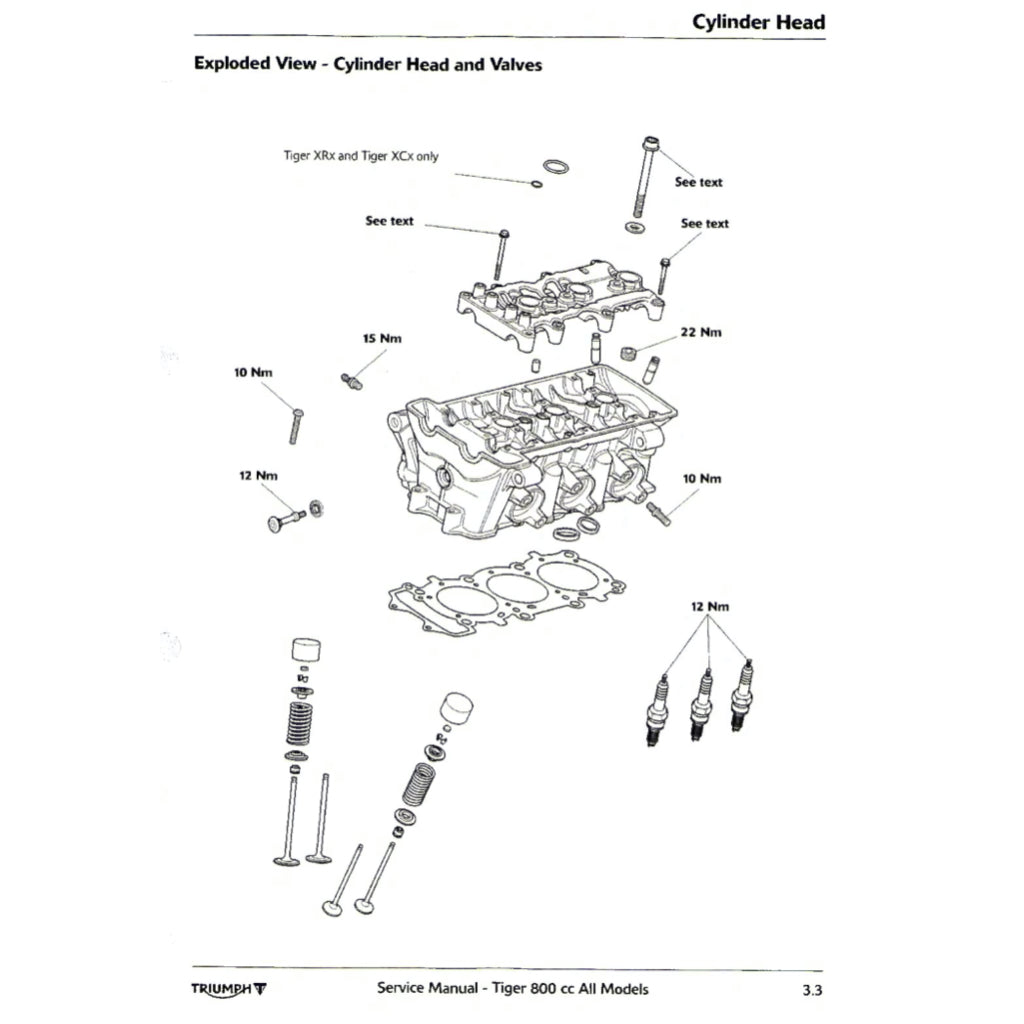 TRIUMPH TIGER 800XC/XCX/XRX (2015-2018) SERVICE WORKSHOP MANUAL + OWNER'S MANUAL