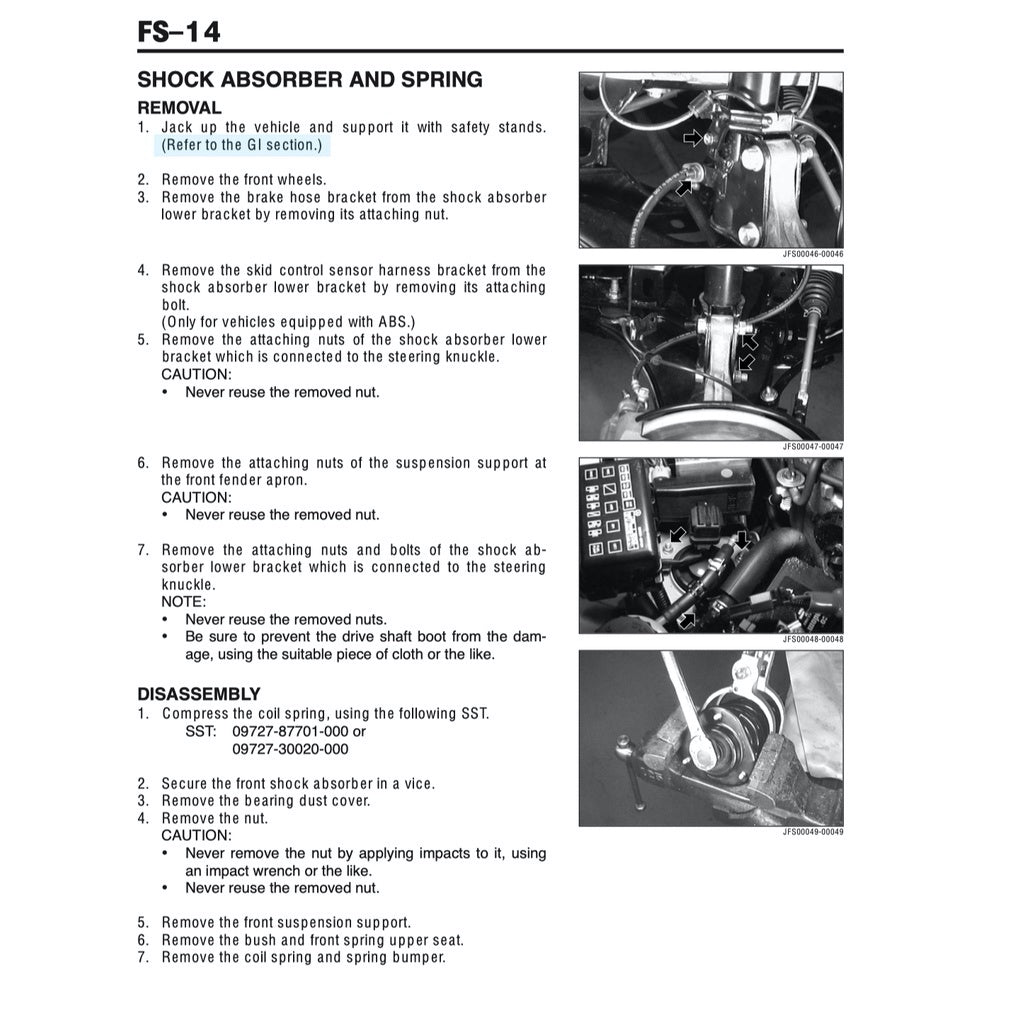 DAIHATSU TERIOS J100 (1997-2006) SERVICE WORKSHOP MANUAL