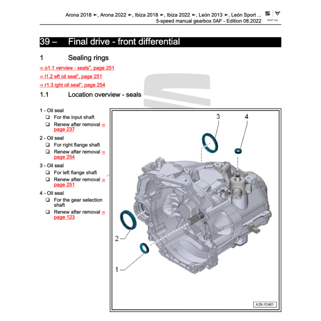 SEAT ATECA KH7 (2016+) SERVICE WORKSHOP MANUAL
