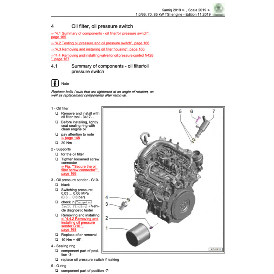 SKODA KAROQ NU7 (2017+) SERVICE WORKSHOP MANUAL