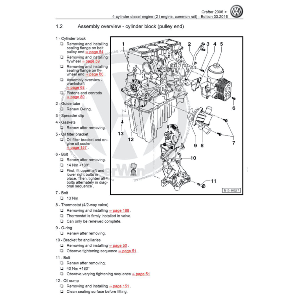 VW CRAFTER 2E/2F (2006-2017) SERVICE WORKSHOP MANUAL