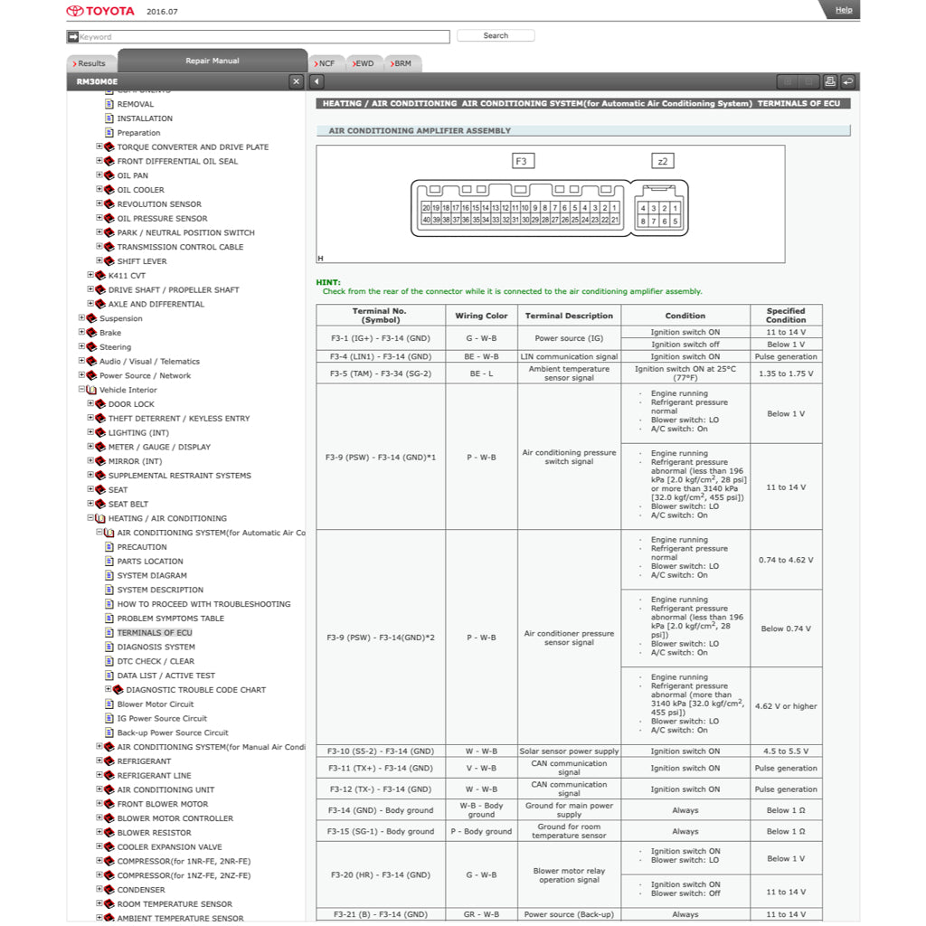 TOYOTA VIOS/YARIS NCP 150 151 NSP 150 151 (2013-2022) ONLINE SERVICE WORKSHOP MANUAL
