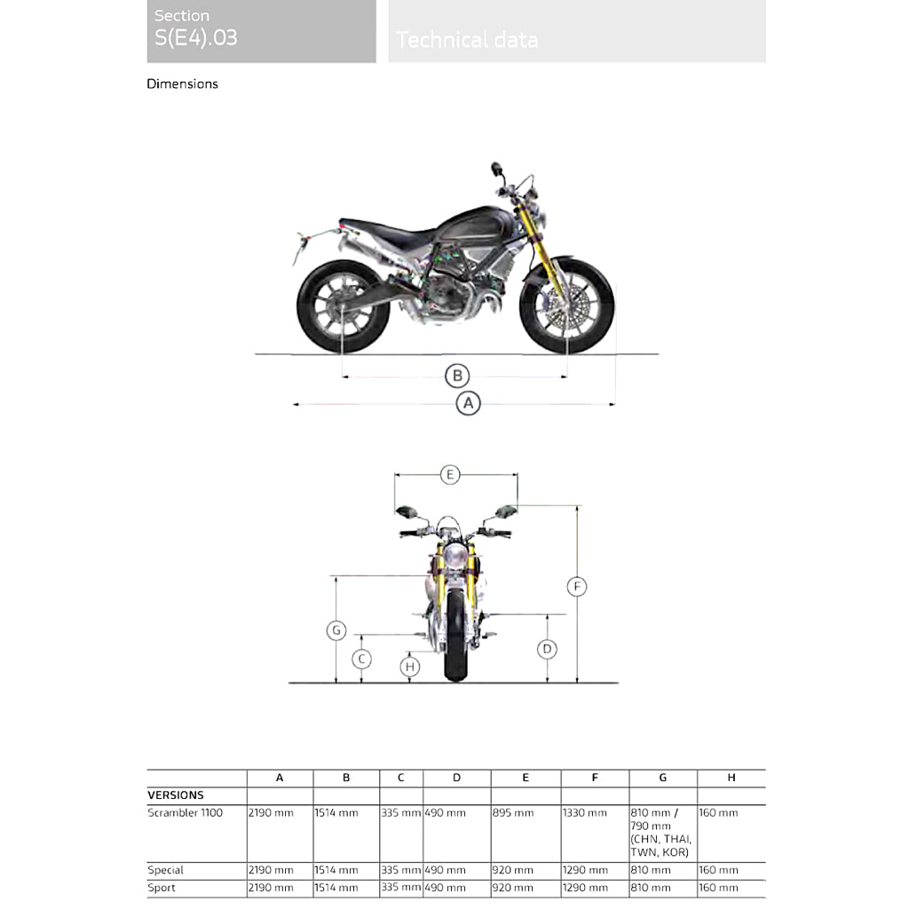 DUCATI SCRAMBLER 1100 (2018+) SERVICE WORKSHOP MANUAL + PARTS CATALOGUE + OWNER'S MANUAL