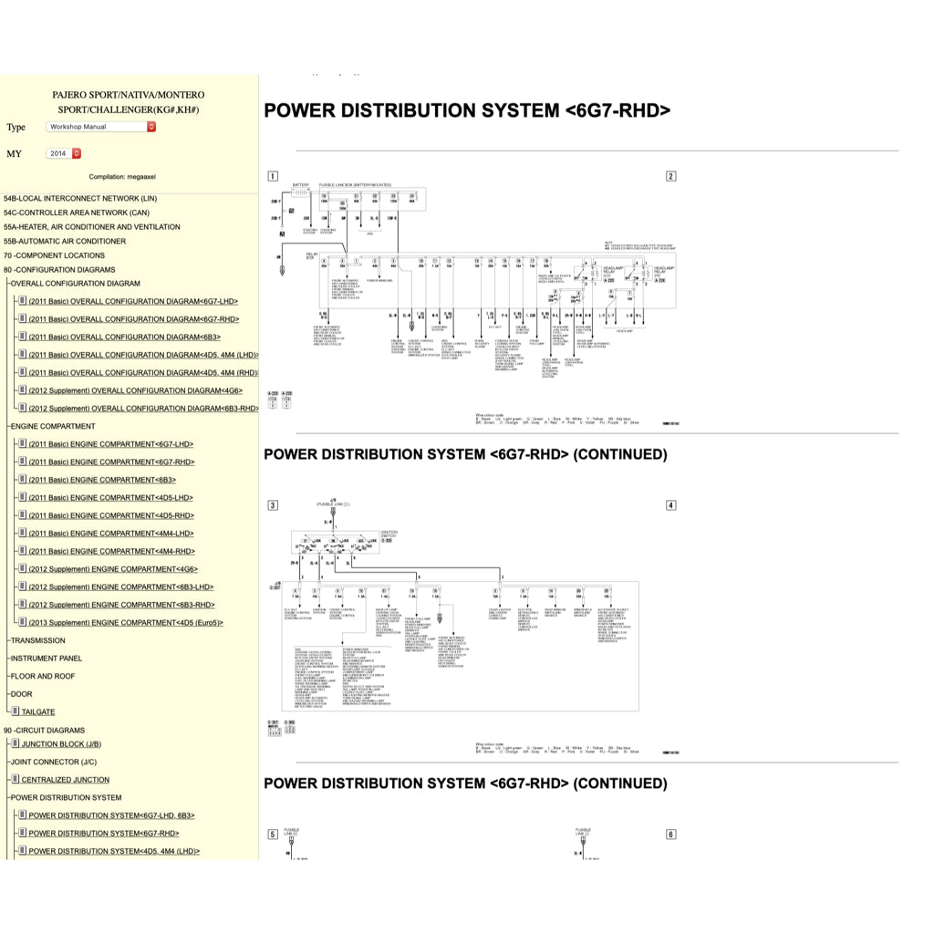 MITSUBISHI PAJERO SPORT II (2009-2016) ONLINE SERVICE WORKSHOP MANUAL