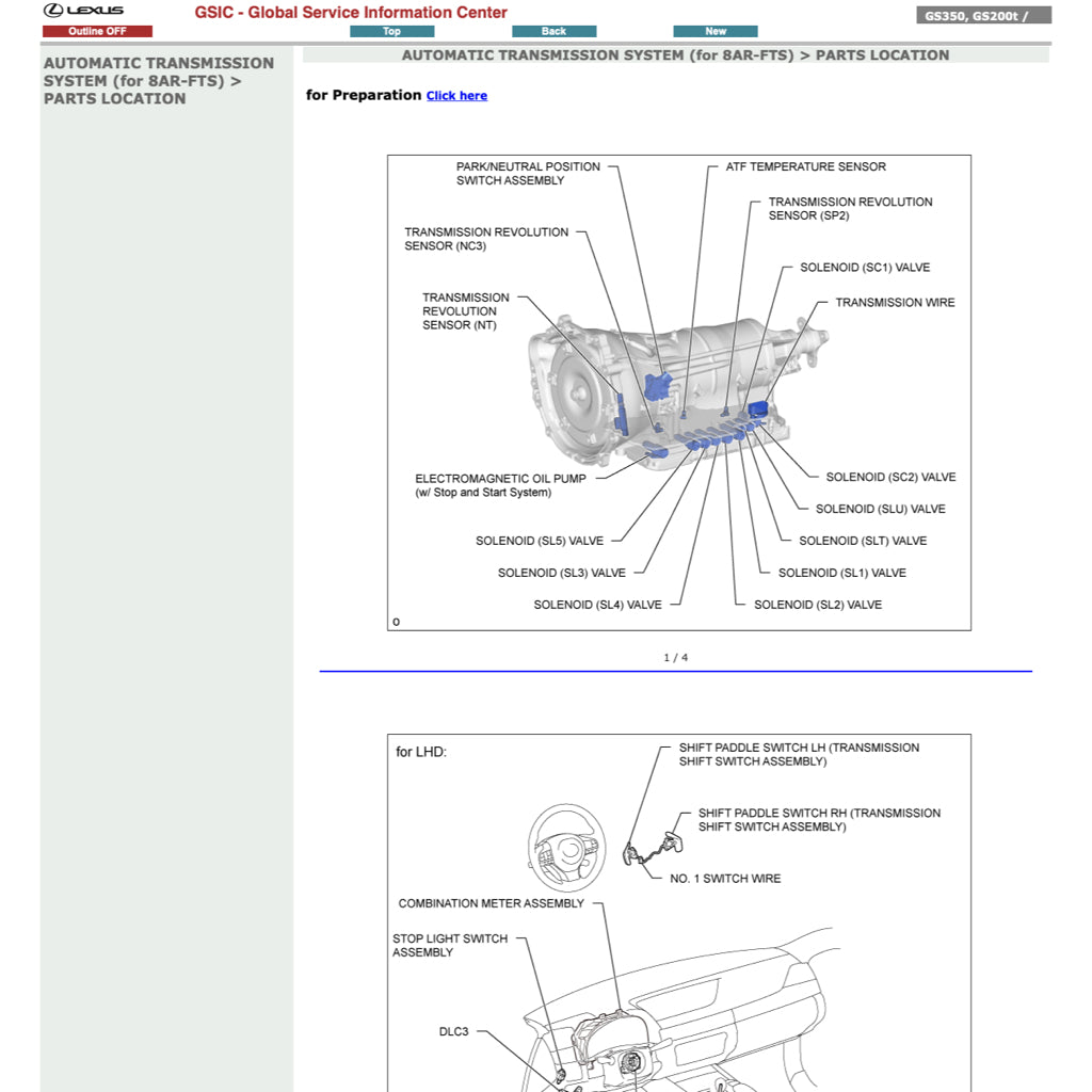 LEXUS GS200t (2015-2020) SERVICE WORKSHOP MANUAL