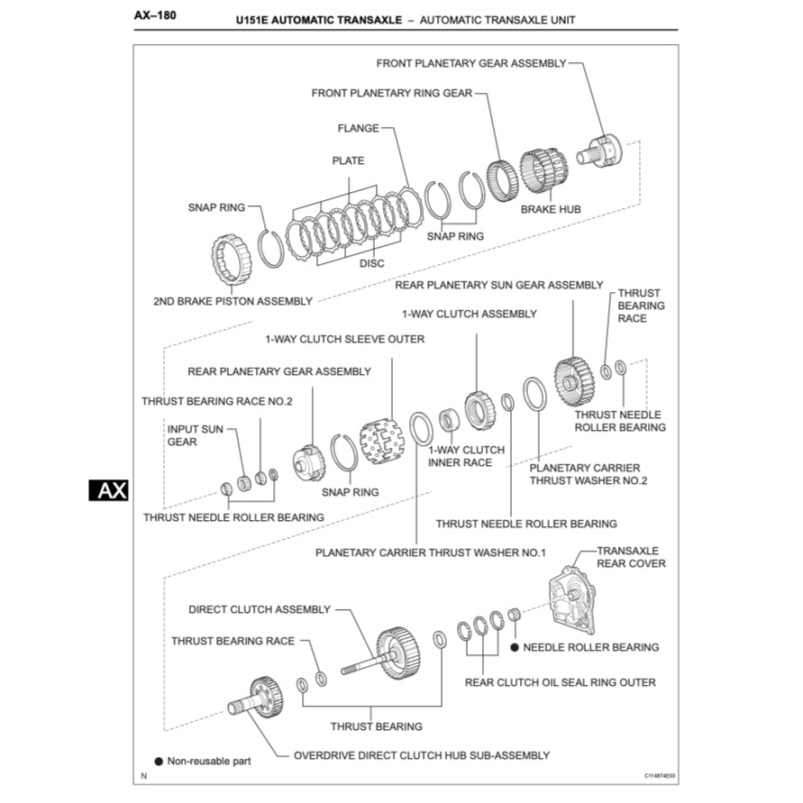 TOYOTA AVALON GSX30 (2005-2012) SERVICE WORKSHOP MANUAL