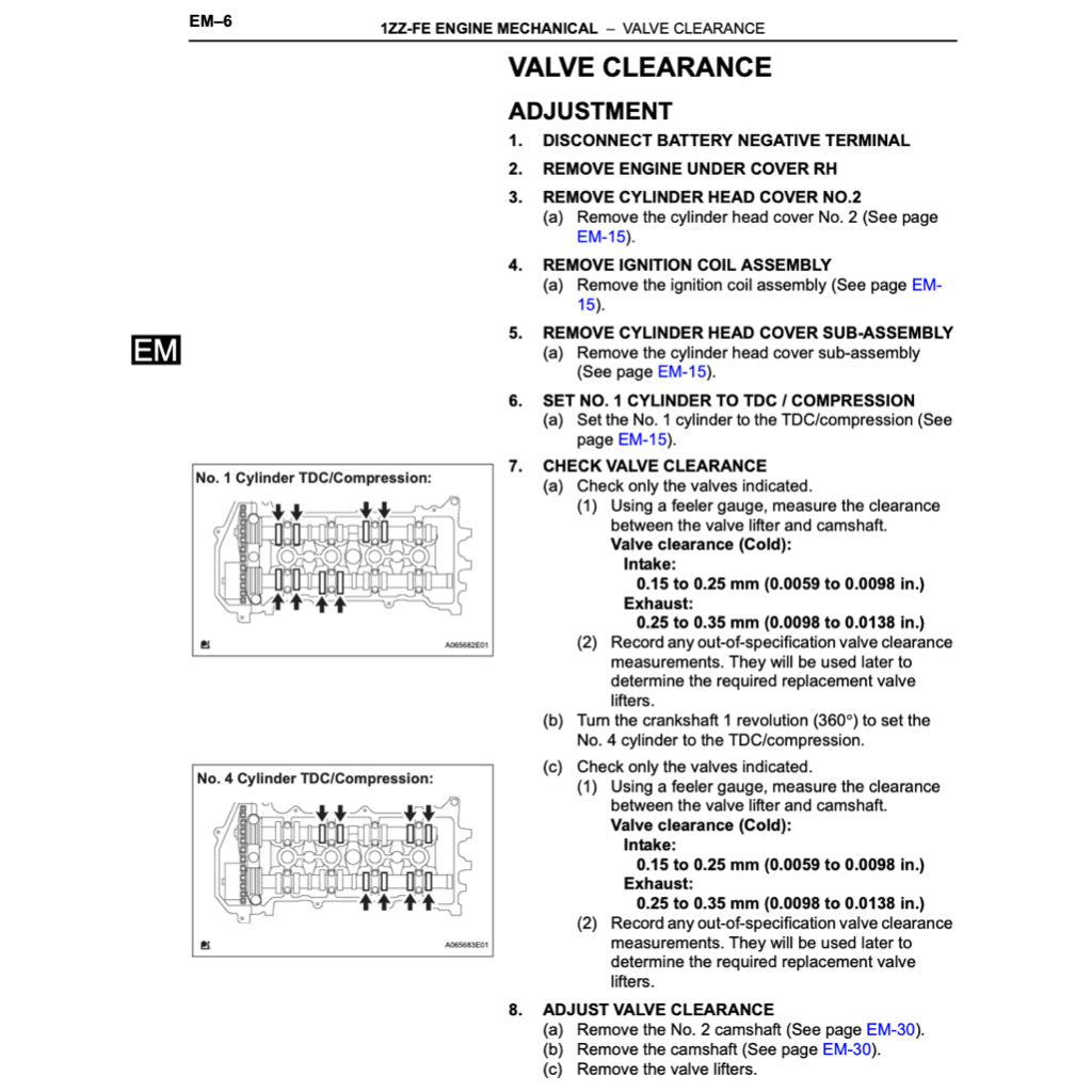 TOYOTA COROLLA MATRIX (2003-2008) SERVICE WORKSHOP MANUAL