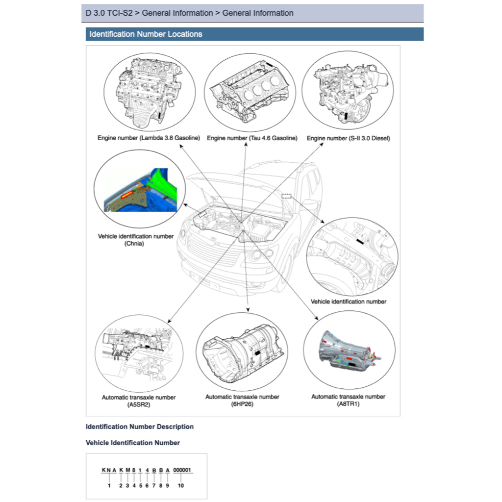 KIA MOHAVE BORREGO HN (2009-2017) ONLINE SERVICE WORKSHOP MANUAL