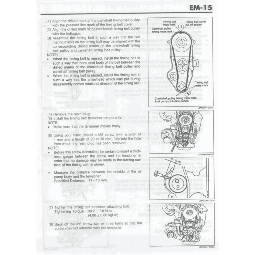 DAIHATSU MIRA L500 / L501 (1994-1998) SERVICE WORKSHOP MANUAL