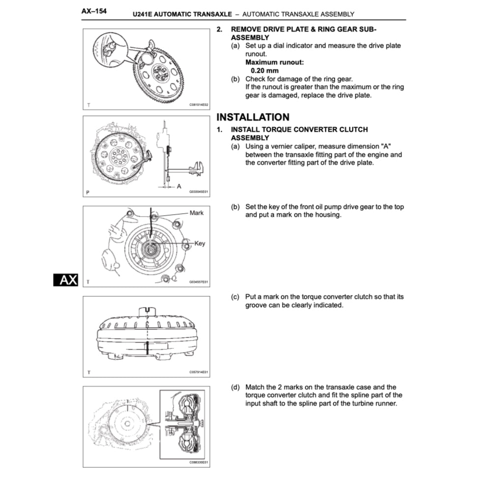 TOYOTA SCION TC ANT10 (2004-2010) SERVICE WORKSHOP MANUAL