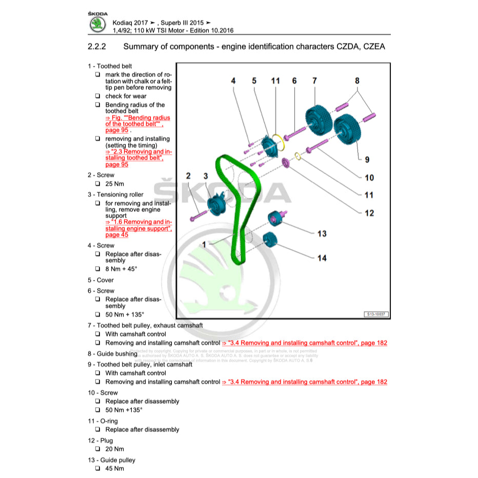 SKODA SUPERB B8-3V (2015+) SERVICE WORKSHOP MANUAL