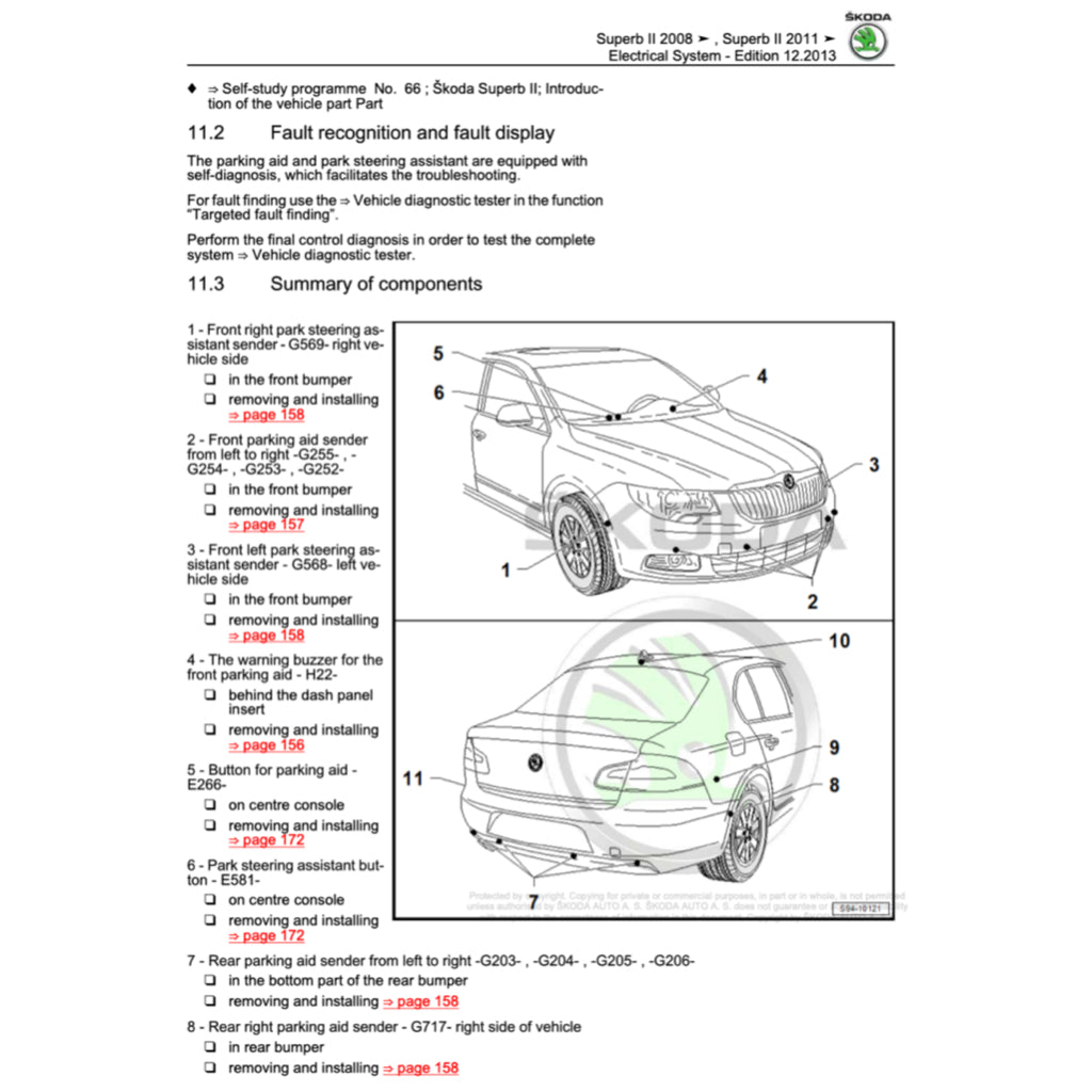 SKODA SUPERB B6 (2005-2014) SERVICE WORKSHOP MANUAL