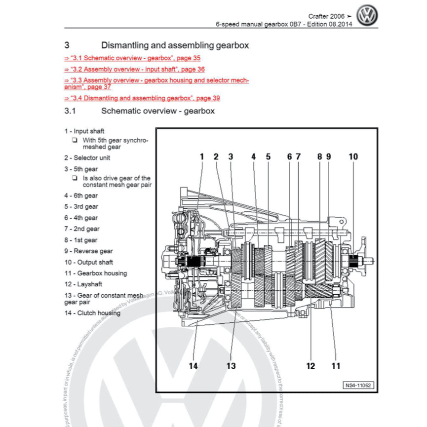 VW CRAFTER 2E/2F (2006-2017) SERVICE WORKSHOP MANUAL
