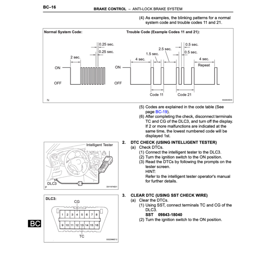 TOYOTA COROLLA MATRIX (2003-2008) SERVICE WORKSHOP MANUAL