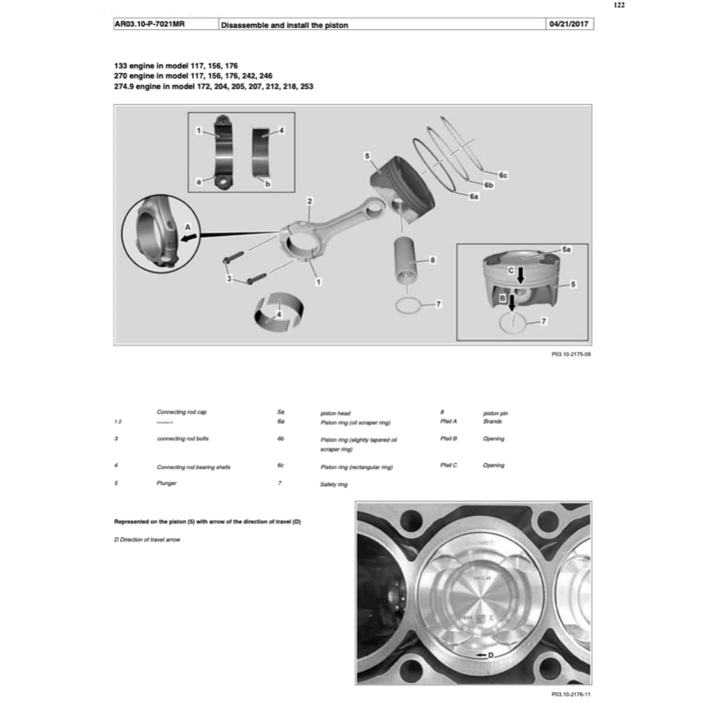 MERCEDES-BENZ B-CLASS W246 M270 (2012-2018) SERVICE WORKSHOP MANUAL
