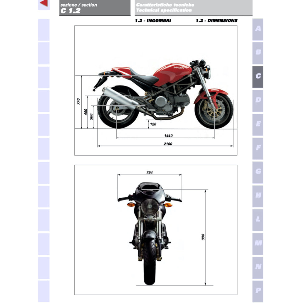 DUCATI MONSTER 400 / 620 (2002-2006) SERVICE WORKSHOP MANUAL + PARTS CATALOGUE + OWNER'S MANUAL