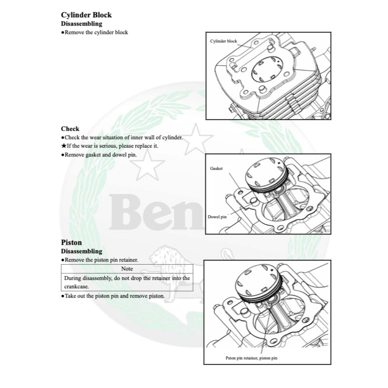 BENELLI TNT 135i (2017-2020) SERVICE WORKSHOP MANUAL + PARTS CATALOGUE + OWNER'S MANUAL