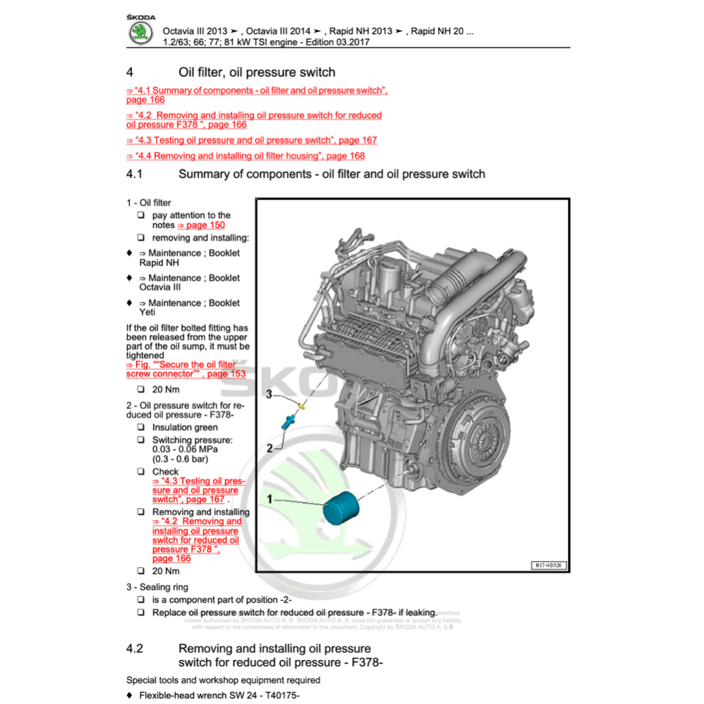 SKODA YETI 5L (2009-2017) SERVICE WORKSHOP MANUAL