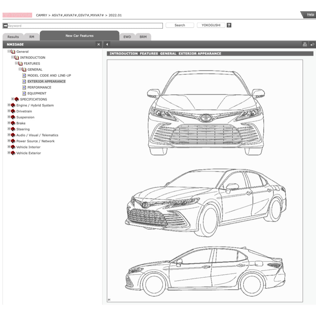 TOYOTA CAMRY ASV70 (2018+) SERVICE WORKSHOP MANUAL