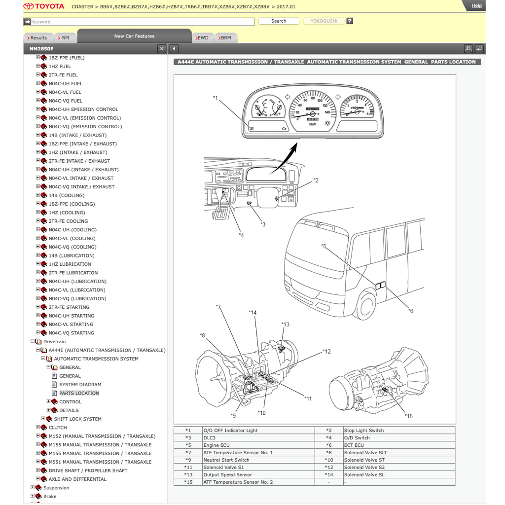 TOYOTA COASTER (2017+) ONLINE SERVICE WORKSHOP MANUAL