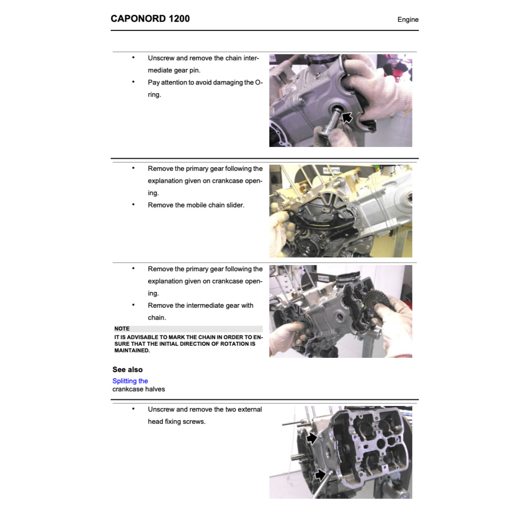 APRILIA CAPONORD 1200 (2013-2018) SERVICE WORKSHOP MANUAL + PARTS CATALOGUE + OWNER'S MANUAL