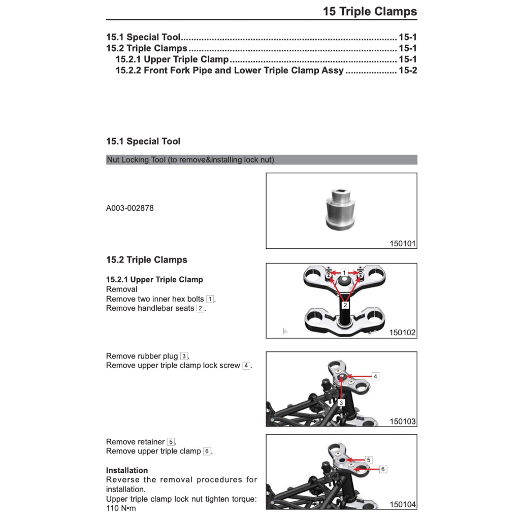 CFMOTO 150NK CF150-3A (2019-2023) SERVICE WORKSHOP MANUAL + PARTS CATALOGUE
