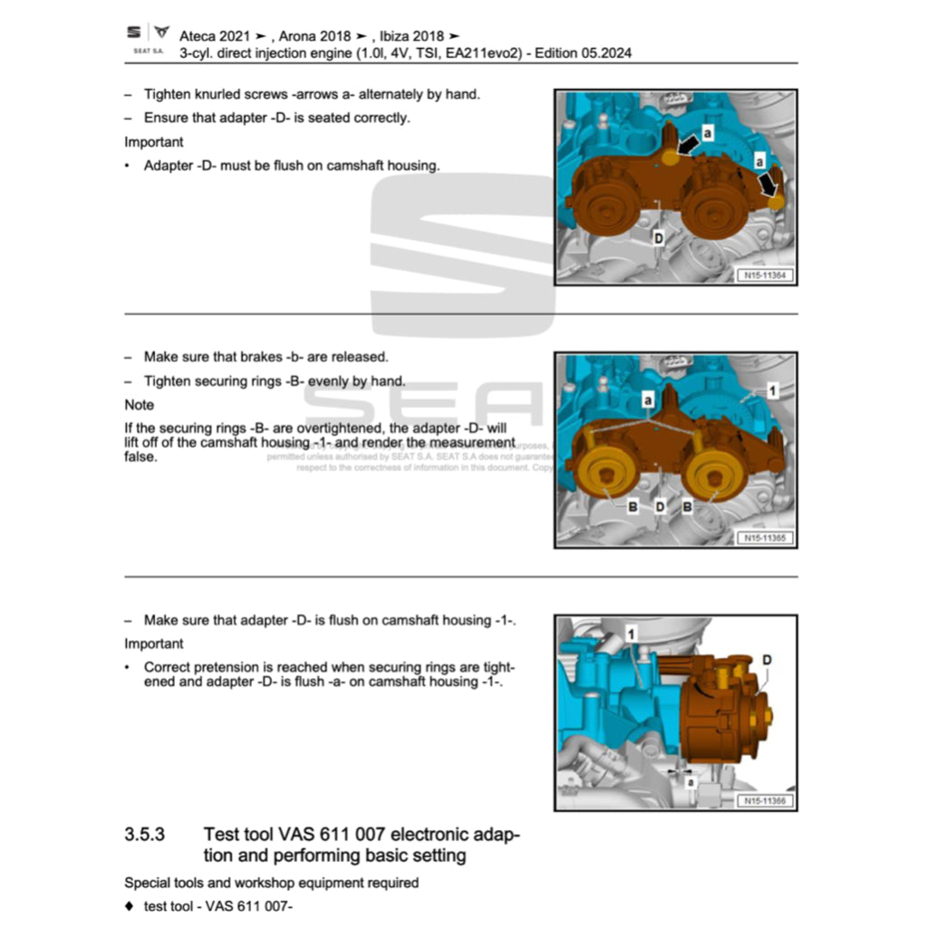 SEAT ARONA KJ7 (2017+) SERVICE WORKSHOP MANUAL