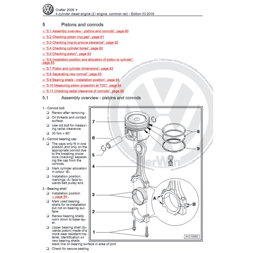 VW CRAFTER 2E/2F (2006-2017) SERVICE WORKSHOP MANUAL