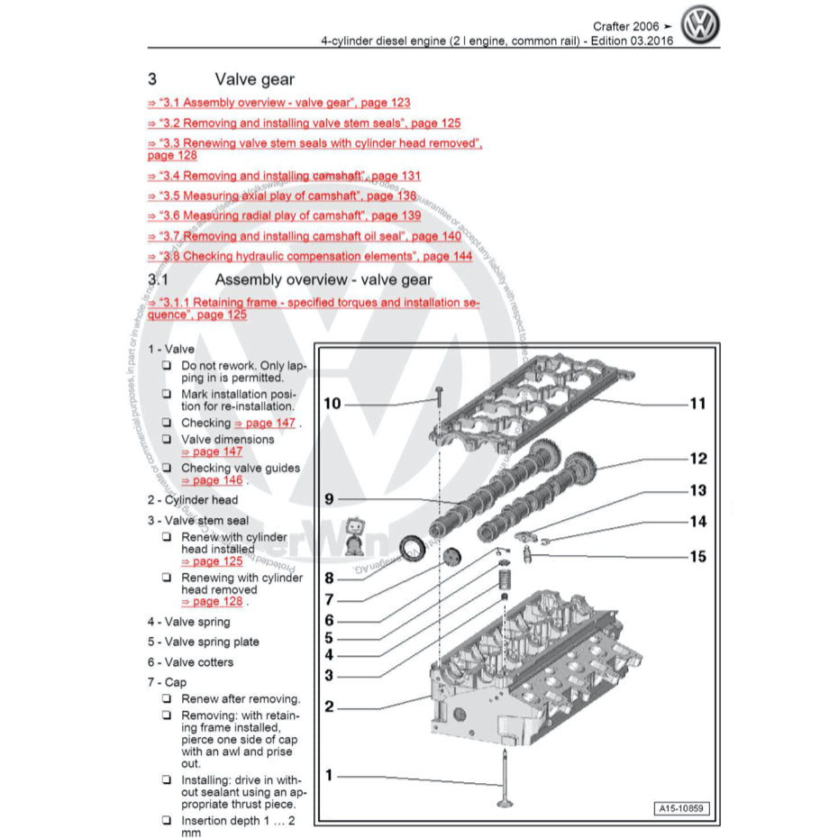 VW CRAFTER 2E/2F (2006-2017) SERVICE WORKSHOP MANUAL