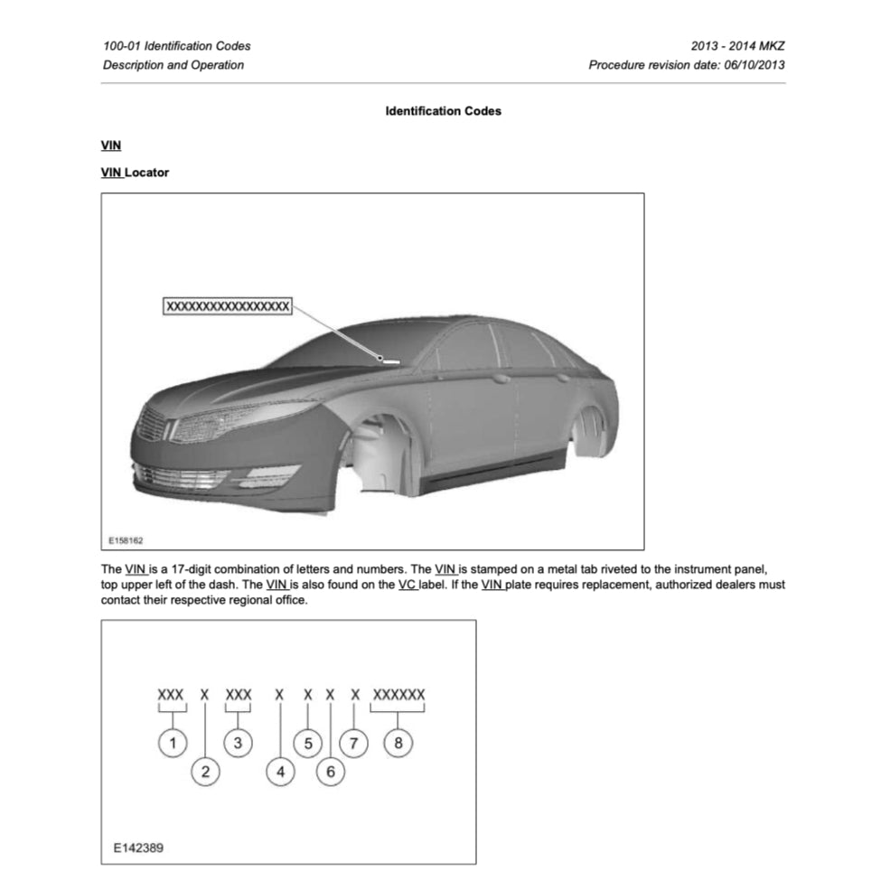 LINCOLN MKZ (2013-2016) SERVICE WORKSHOP MANUAL