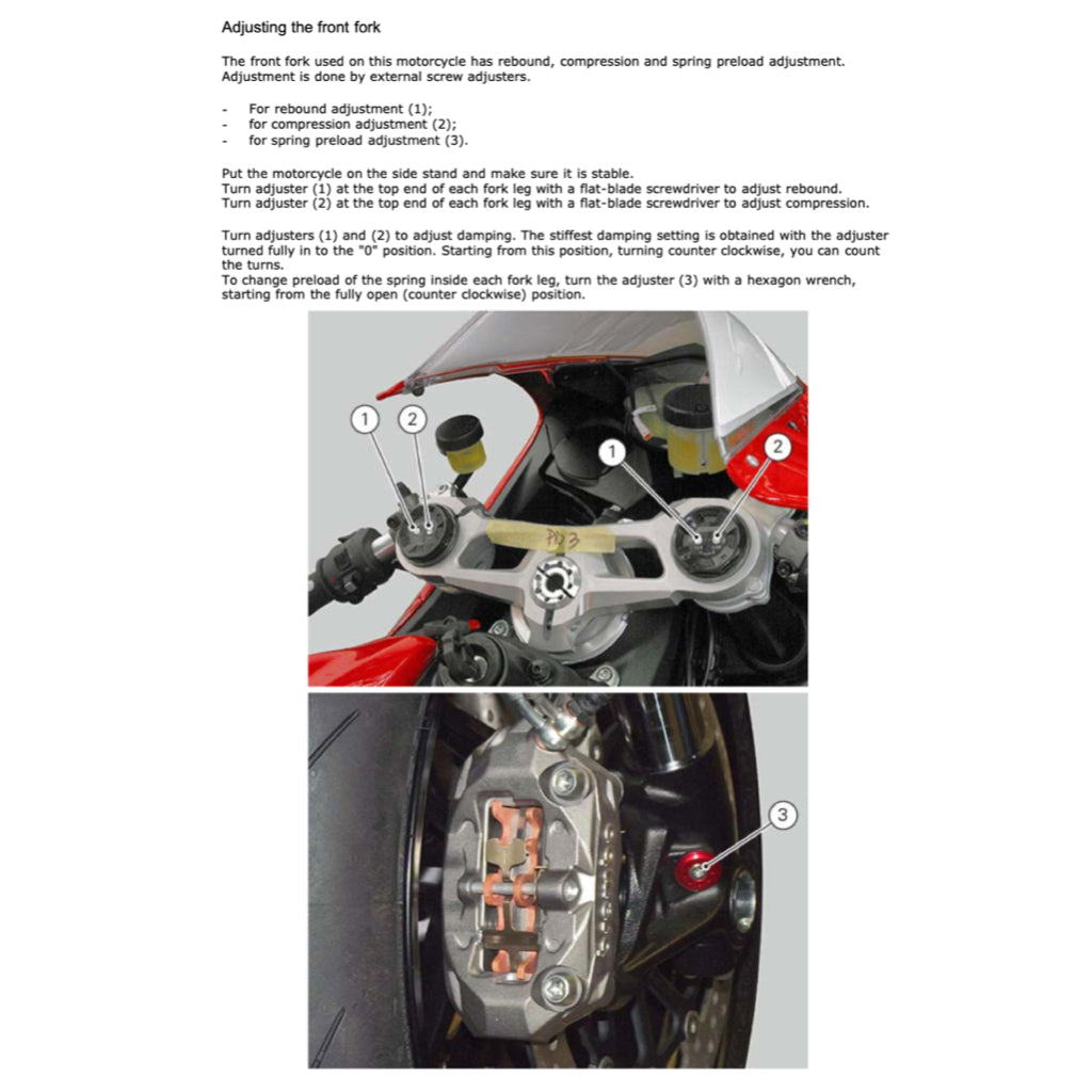 DUCATI PANIGALE 899 (2013-2015) SERVICE WORKSHOP MANUAL + PARTS CATALOGUE + OWNER MANUAL