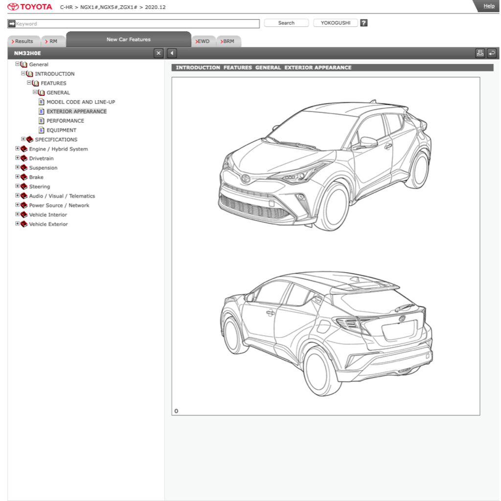 TOYOTA C-HR CHR (2017-2023) ONLINE SERVICE WORKSHOP MANUAL