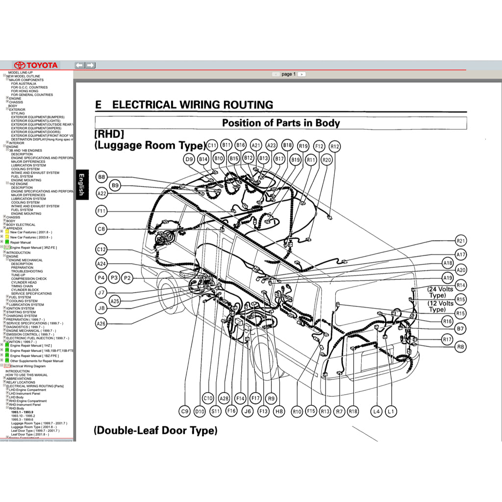 TOYOTA COASTER (1993-2016) SERVICE WORKSHOP MANUAL
