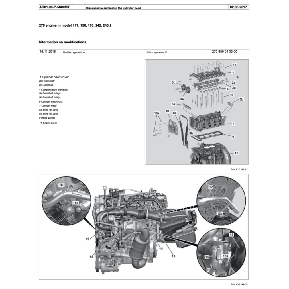 MERCEDES-BENZ A160 A180 A200 W176 M270 (2013-2018) SERVICE WORKSHOP MANUAL