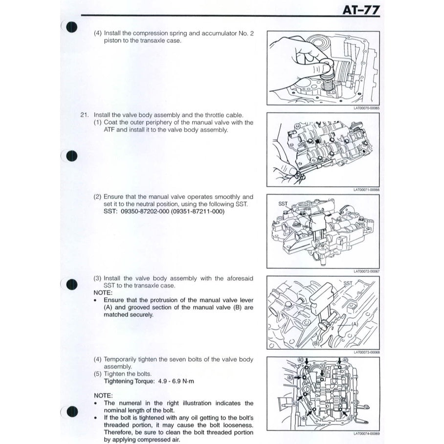 DAIHATSU MOVE L900 (1998-2013) SERVICE WORKSHOP MANUAL