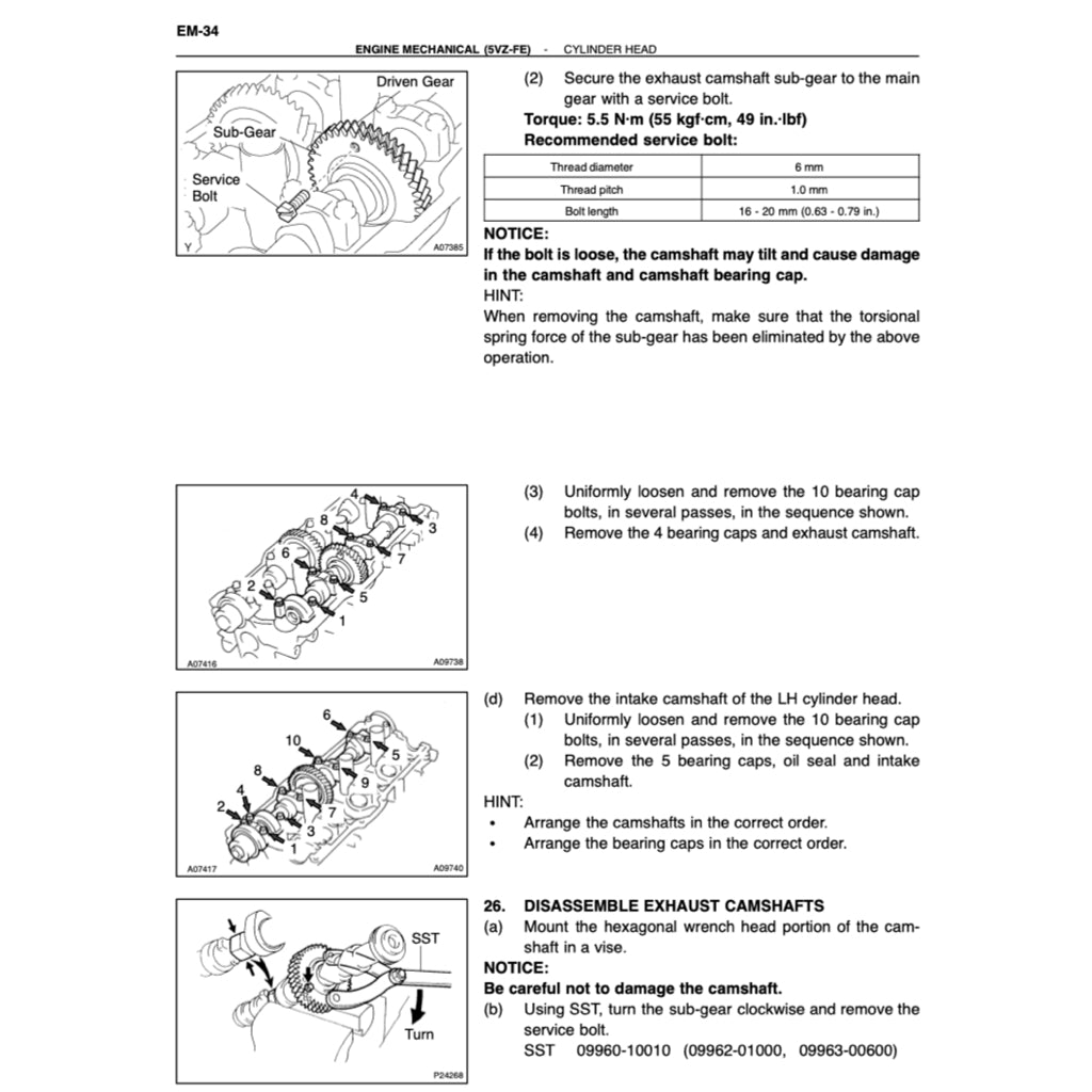 TOYOTA 4RUNNER N180 (1996-2002) SERVICE WORKSHOP MANUAL