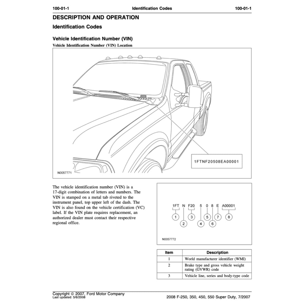Ford F-250 F-350 F-450 F-550 SUPERDUTY P356 (2007-2010) SERVICE WORKSHOP MANUAL