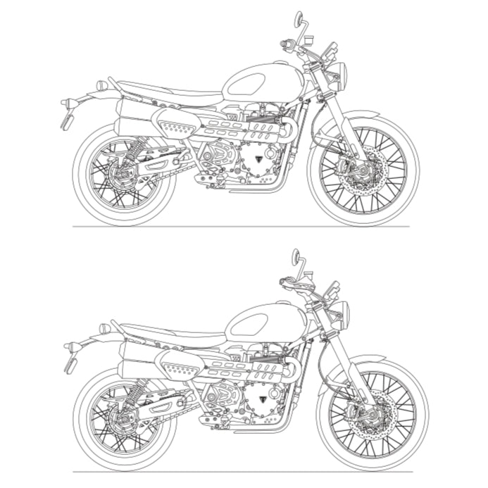 TRIUMPH SCRAMBLER 1200XC (2021+) SERVICE MANUAL + OWNER'S MANUAL