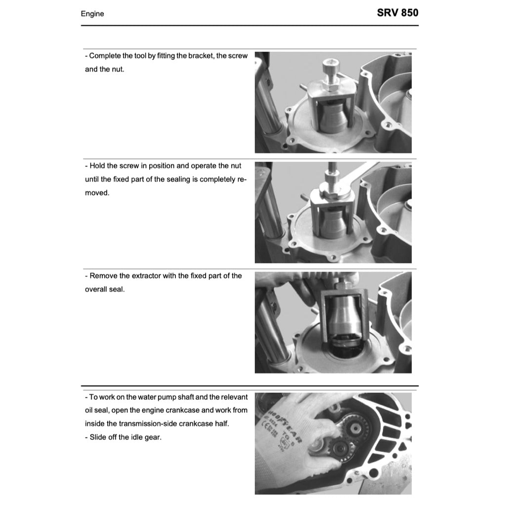 APRILIA SRV850 (2012-2016) SERVICE WORKSHOP MANUAL + PARTS CATALOGUE
