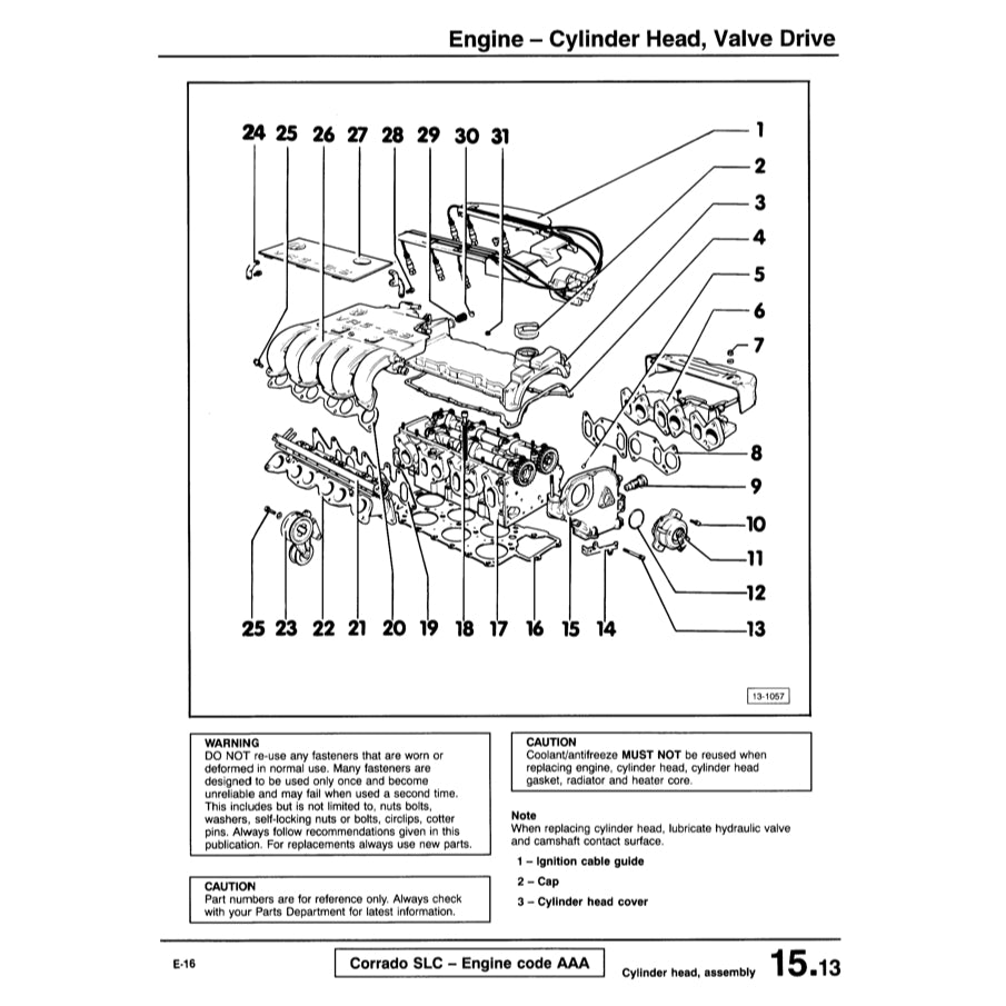 VW CORRADO G60/VR6/SLC (1988-1995) SERVICE WORKSHOP MANUAL