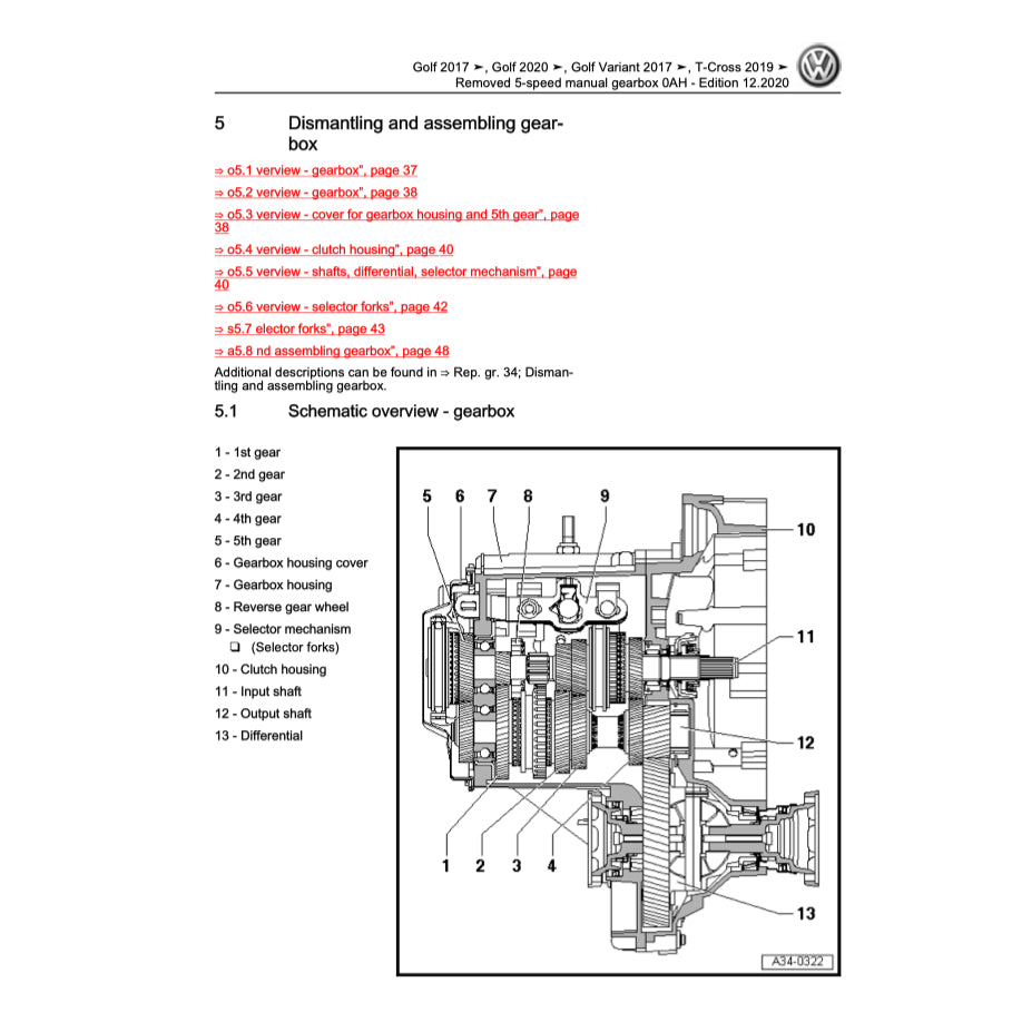 VW T-CROSS C11 (2019+) SERVICE WORKSHOP MANUAL