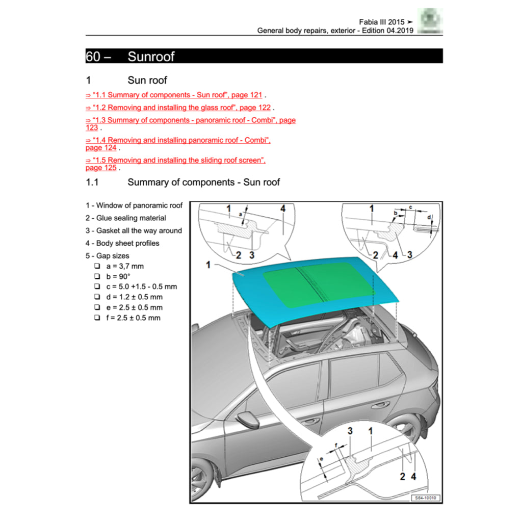 SKODA FABIA III NJ (2014-2022) SERVICE WORKSHOP MANUAL