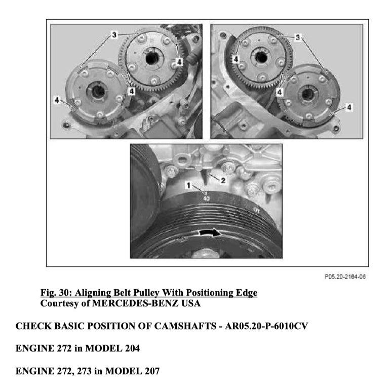 MERCEDES-BENZ W204 M272 ENGINE (2007-2012) SERVICE WORKSHOP MANUAL