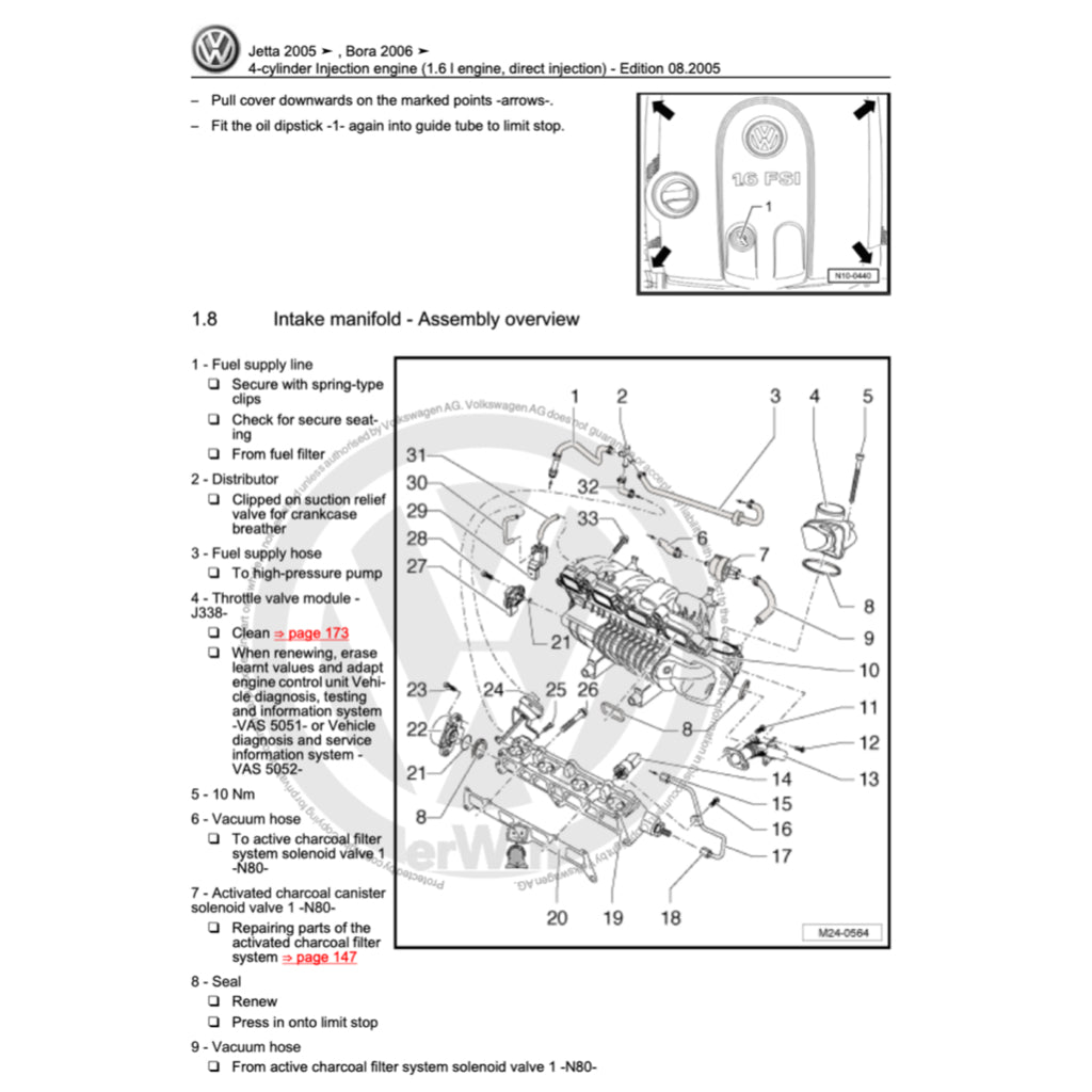 VW JETTA A5 (2005-2010) SERVICE WORKSHOP MANUAL